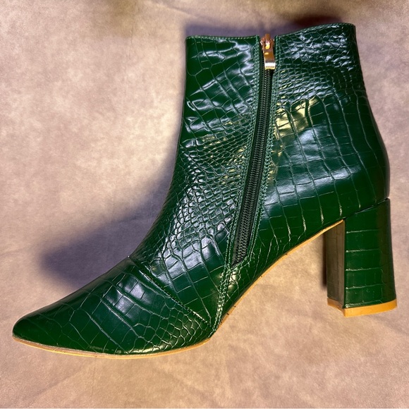 Lulus Croc Ankle Booties - Picture 2 of 3